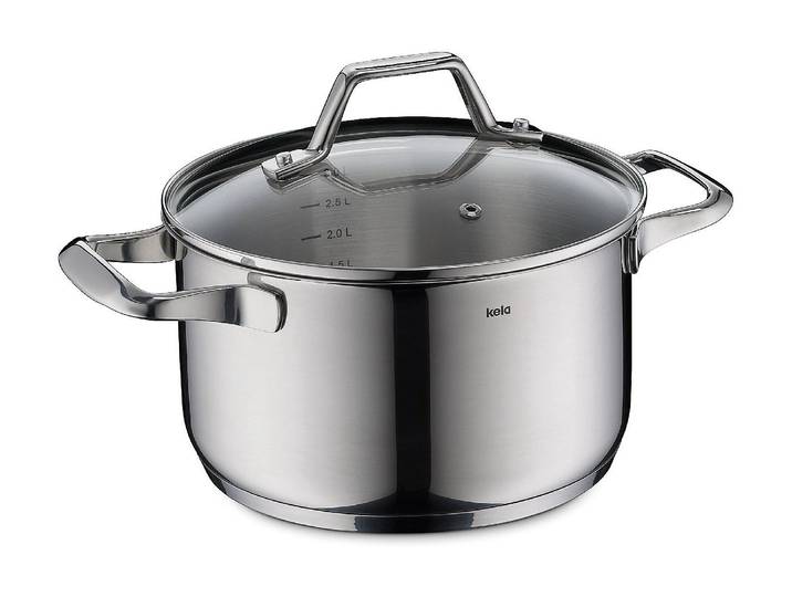Kochtopf KELA Lucca , silber, H:11,5cm Ø:20cm, Töpfe, Kochtopf