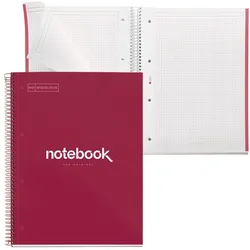 MIQUELRIUS Eco Emotions Collegeblock DIN A4 kariert rot