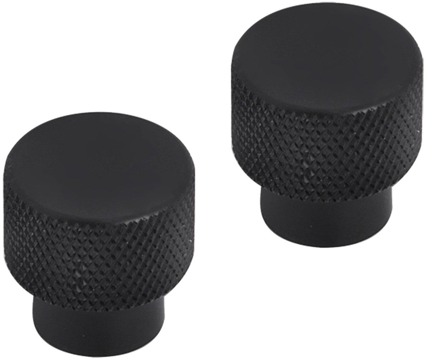 Differnz Utrecht Meubelknop - Ronde Kop met Ruw Greepvlak - Diameter: 2,5 cm - Mat Zwart - 2 stuks