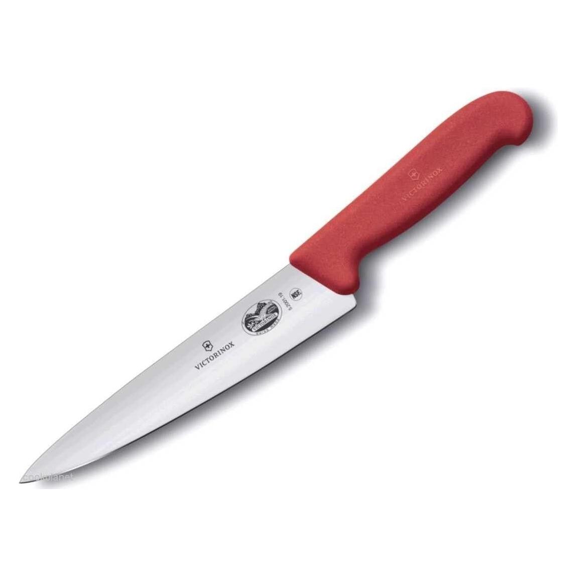 Victorinox Fibrox Tranchiermesser - 19 cm - roter Griff - 5.2001.19 (5.2001.19)