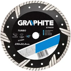 Graphite, Sägeblatt, Graphit-Diamantscheibe 230x22,2 mm TURBO 57H630