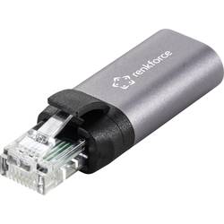 Renkforce RJ45 / USB-C® Netzwerk Adapter [1x RJ45-Stecker - 1x USB-C® Buchse] Anthrazit-Grau RF-4883626