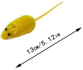 Uplift Picks Rubber Sound Mouse Cat Toy For Interactive Kitten Play yellow 1 Pc