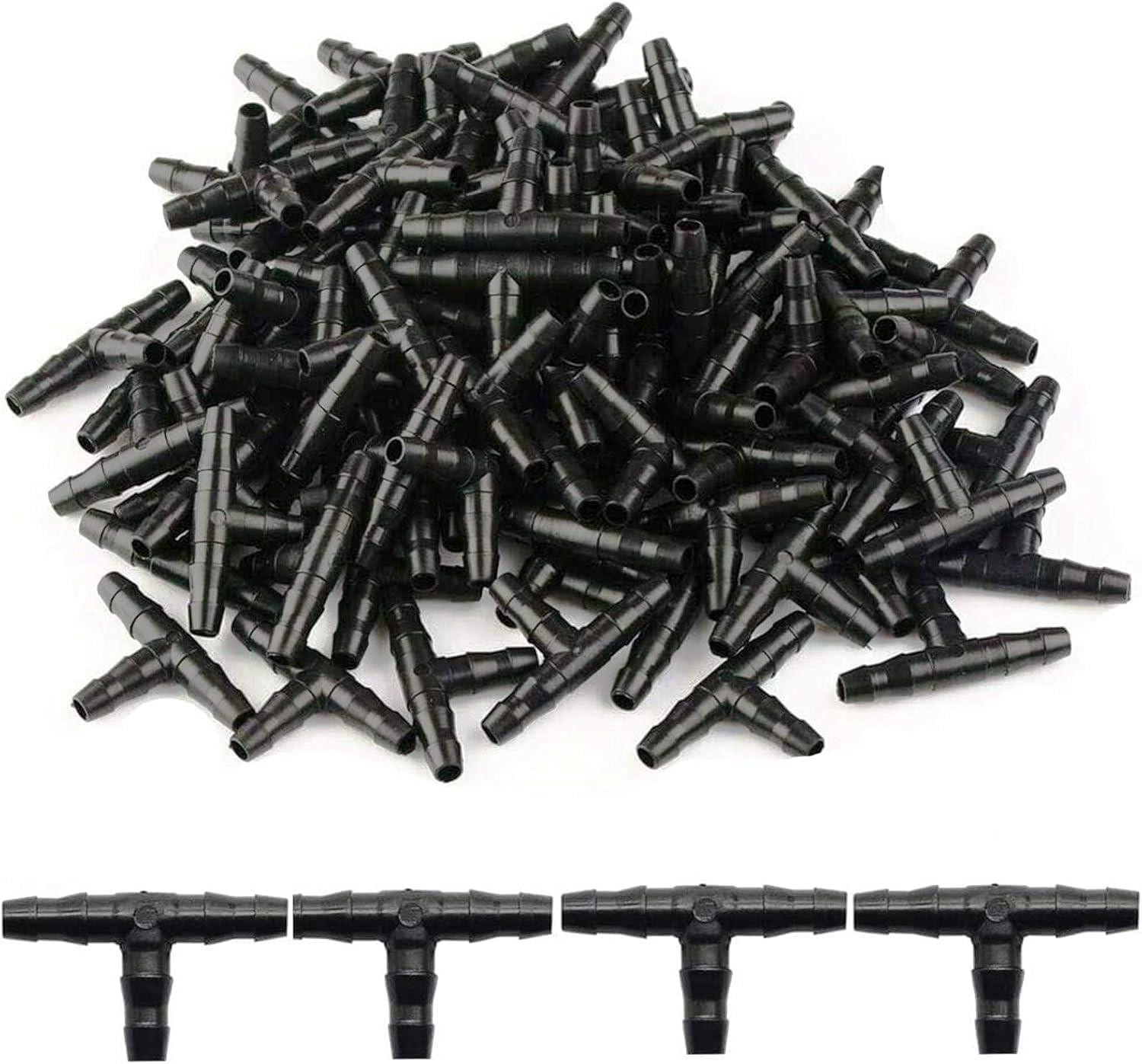 Merkloos T-stuk connector PVC voor druppelirrigatie 4/7 mm 100 stuks