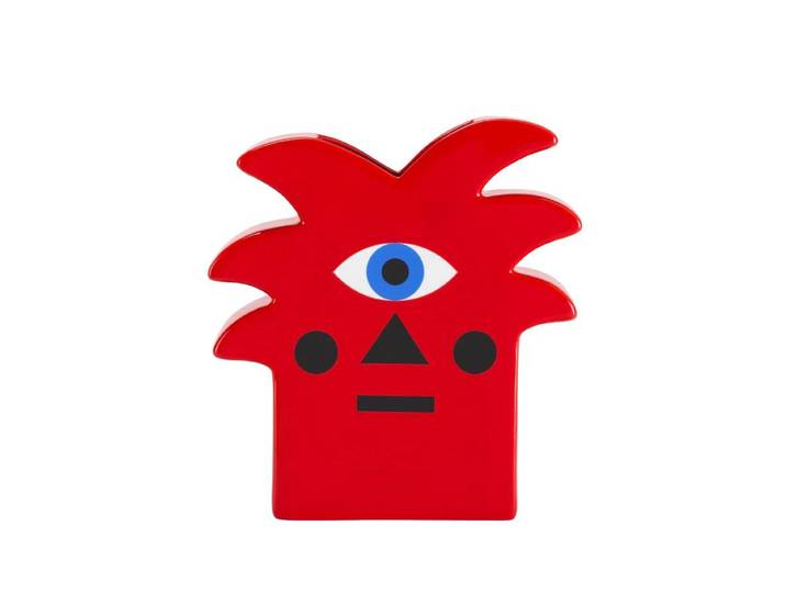 QEEBOO vase RED PALM (Multicolor - Céramique)