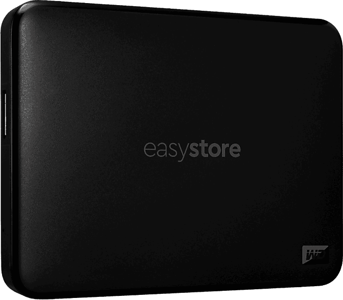 Disco duro externo 2 TB - Western Digital WD Easystore, Portátil, HDD, USB 3.2 Gen 1, Software de Copia Seguridad, Para Windows y Mac, Negro