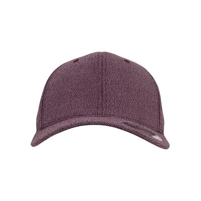 Flex Cap FLEXFIT "Flexfit Unisex Melange Flexfit", Gr. S/M, lila (burgundy), 66% Viskose, 31% Polyester, 3% Elasthan, unifarben, Caps