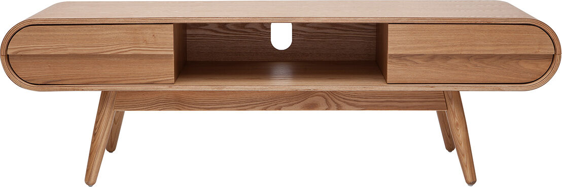 Miliboo Design-TV-Möbel 2 Schubladen Esche naturell - BALTIK