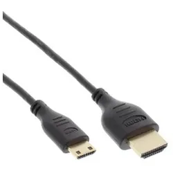 INLINE HDMI Kabel, HDMI-High Speed mit Ethernet, Stecker/Stecker, schwarz, 1m