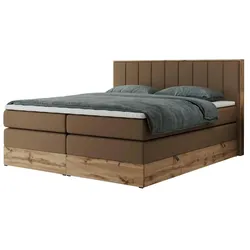 Boxspringbett mit Bettkasten Bellissimo King , braun , Maße (cm): B: 208 H: 115