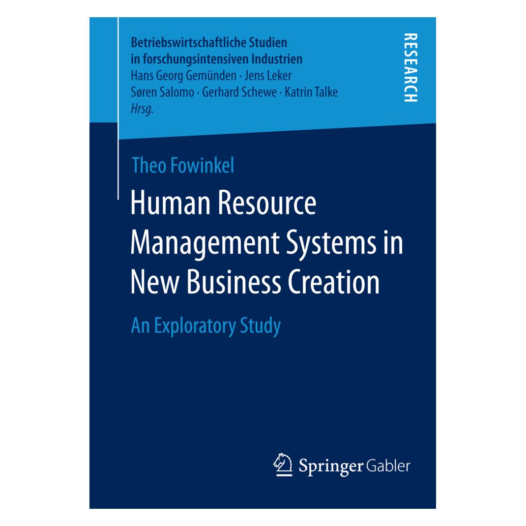 Springer Human Resource Management Systems in New Business Creation (Englisch, Softcover, Theo Fowinkel) (55551541)