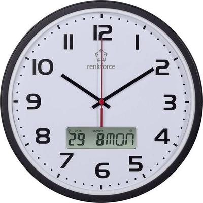 Renkforce HD-WRCL135 Funk Wanduhr 32cm x 45mm Schwarz