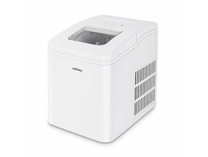 Weasy Eiswürfelbereiter IGLOO8, Eiswürfel in 6 Minuten fertig, 12kg in 24 Stunden, selbstreinigend, geräuscharm 1,5L, kompakt, herausnehmbarer Behälter, Eiswürfelschaufel