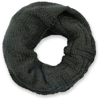 Strickschal STYLEBREAKER "Strick Loop mit Gitter und Rippenmuster", Damen, grün (oliv, grün), Obermaterial: 100% Viskose CV., Modisch, Modetücher