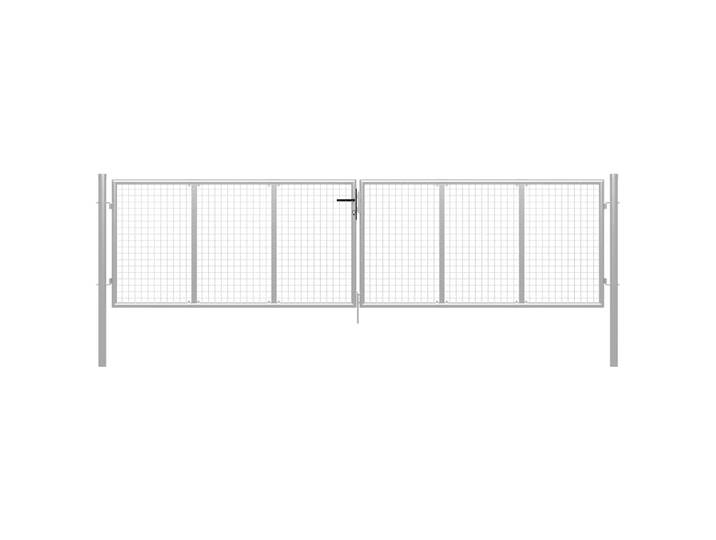 vidaXL Gartentor verzinkter Stahl 400 x 100 cm Silber