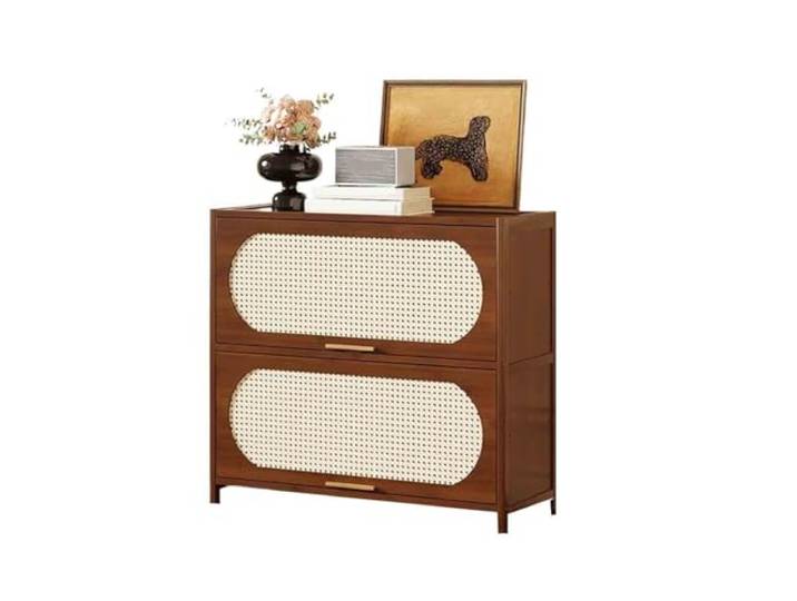 YHxFlux Küchenschrank Low Sideboard Corner Bookshelf Floor-Standing Storage Unit Lagerung