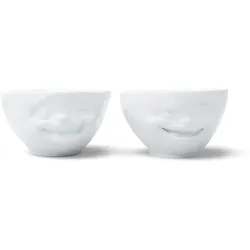 FIFTYEIGHT Schälchen-Set 200ml - Lachend & Zwinkernd weiß