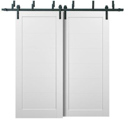 SARTODOORS Quadro 4115 White MDF Barn Bypass Doors