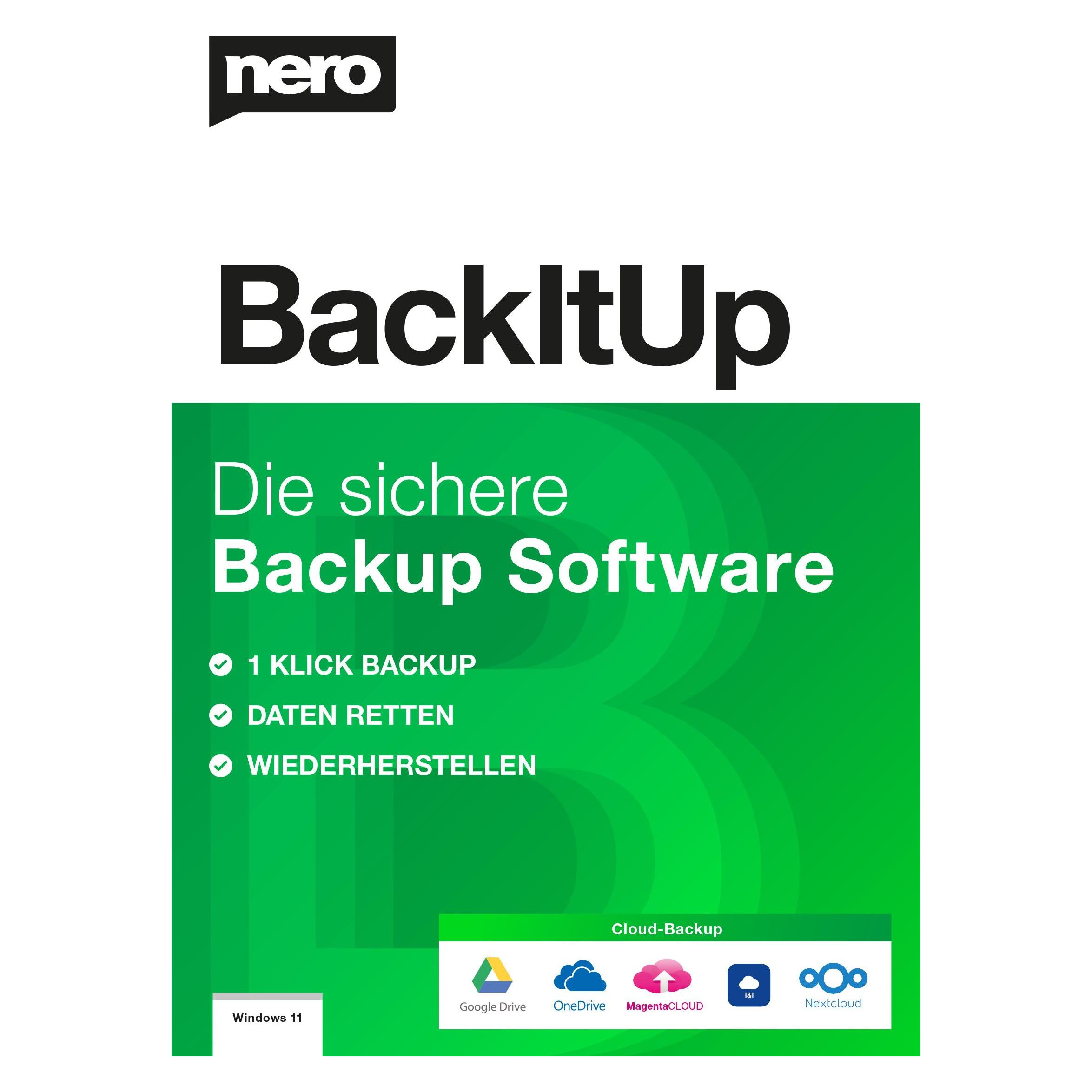 Nero BackItUp (1 User, 1 Geräte/User, unbegrenzt) (EMEA-10200010/1445)