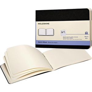 Moleskine Skizzenbuch 323357, 14 x 9cm quer, 120 g/m², weiß, Fadenbindung, 36 Blatt
