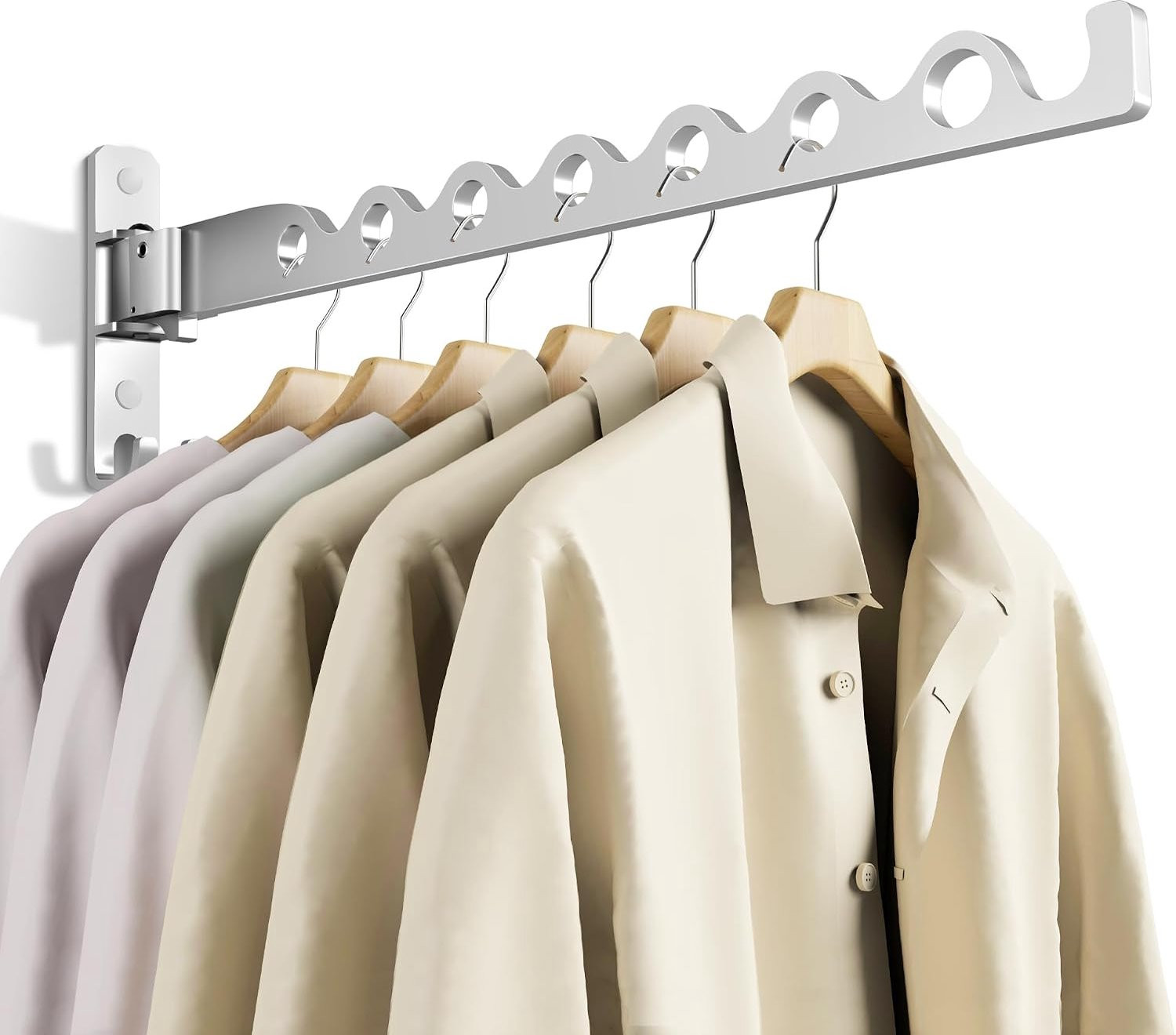 Aluminium wandhaak voor kleding en badkamer
