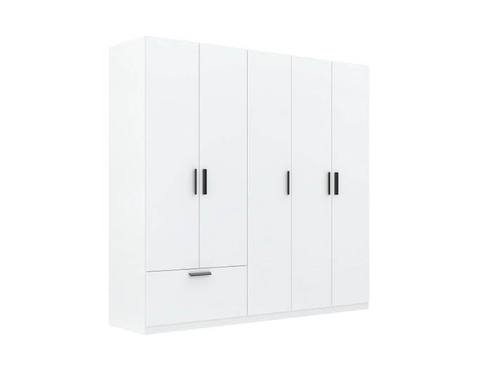 Schrank LITA weiss 5 Türen 1 Schublade