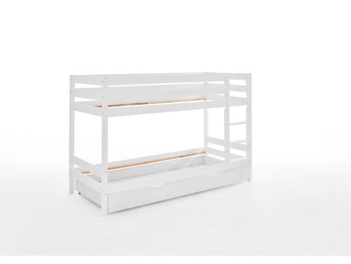 Etagenbett 90 x 200 cm Buche Massiv weiß