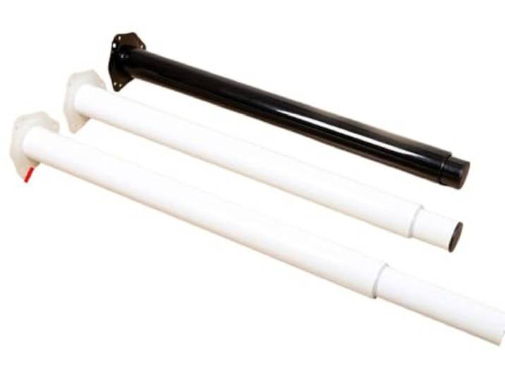 BVBFKSAA Metall-Möbelbein, Tischbein, Metallsäulenbeine, höhenverstellbar, Teleskopbeine(White,70 100cm)