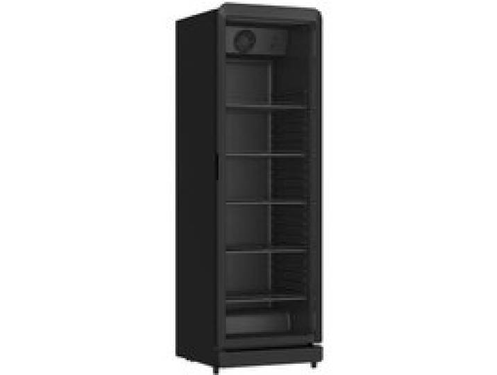 Armoire à boissons - 400L Noire Luxe - 1 porte vitrée - +1/+9°C - Froid ventilé LED
