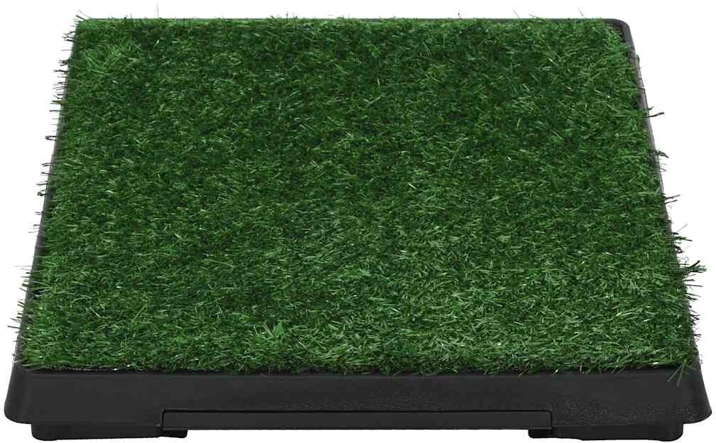 vidaXL Inodoro mascotas con bandeja césped artificial verde 63x50x7 cm Verde