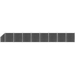 vidaXL, Gartenzaun, Padonilla (8 Elemente + 1 abgeschrägtes Element)