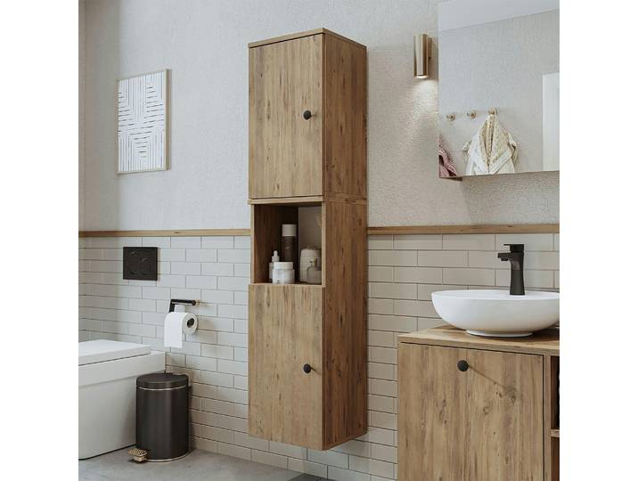 Colonne Suspendue Décor Pin 2 Portes 1 Niche Rill
