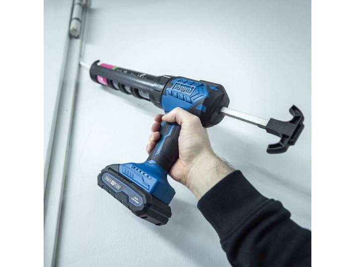 Scheppach Accu Kitspuit 20V C-SEG3 - Kitspuit - Accu en oplader - Blauw (10-X)