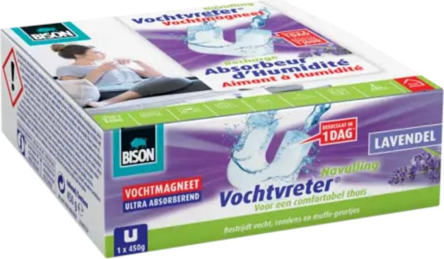 Bison Vochtabsorber Magnet Lavendel, 450 g