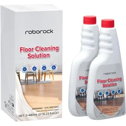 Roborock Bodenreinigungsflüssigkeit 2x 480 ml, Staubsauger Roboter Zubehör, Weiss