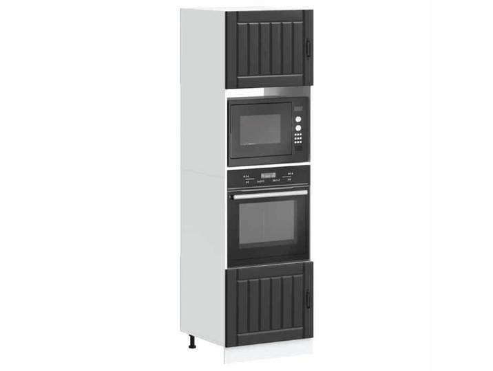 Luxueux Best* Lot de 2 Armoires de four - Design peu encombrante - Kalmar noir bois d'ingénierie Juin65663307