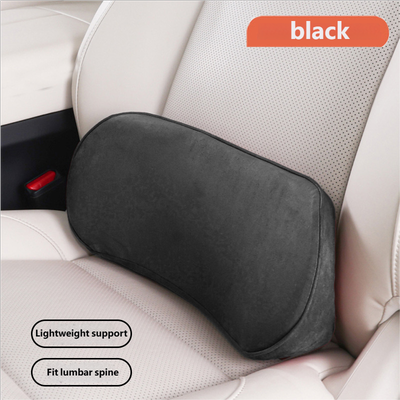 Friendly Fresh Finds Car Memory Foam Lumbar Support Cushion Backrest For Driver & Travel Comfort black