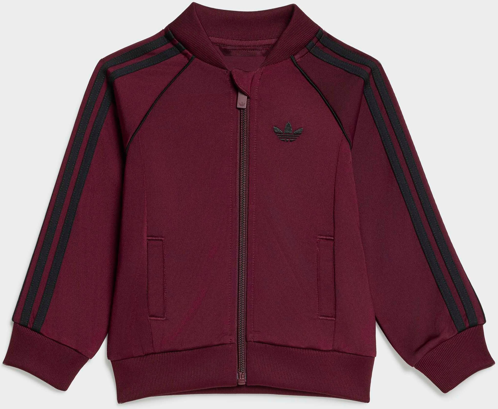 Trainingsanzug ADIDAS ORIGINALS "SST", Kinder, Gr. 62, maroon, Obermaterial: 100% Polyester, Sportanzüge Trainingsanzug maroon 62