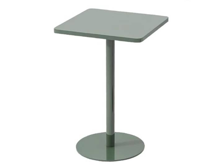 HGYNBCP Kleiner quadratischer Beistelltisch aus Eisen for den Innen- und Außenbereich, einfache Montage(Green,60x72cm/24x28in)