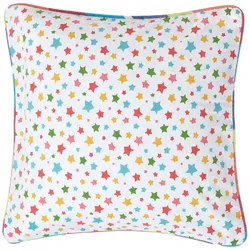 KISSENHÜLLE Bunte Sterne 45/45 cm, 100% Baumwolle