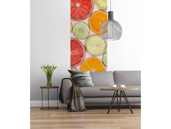 Komar Vlies Fototapete FRESH 100 x 280 cm Tapete, Wand Dekoration, Limetten, Orangen, Zitronen, Frucht, Schlafzimmer, Wohnzimmer -1098-DV1
