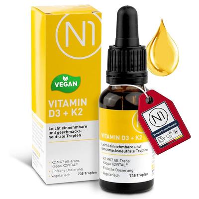 N1 Vitamin D3+K2 Tropfen 20 ml
