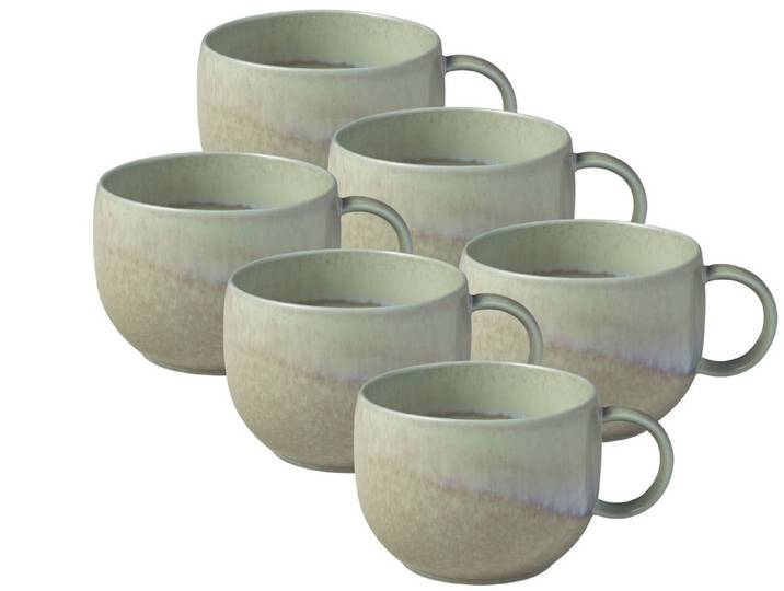 like. by Villeroy & Boch Geschirr-Set Perlemor Alga Kaffeetasse 0,27l Set6, Premium Porcelain