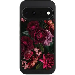 Nivocase Hülle für Google Pixel 11 Handyhülle NIVOcore Case Schwarz Blumen Blüte Rose (Google Pixel 11), Smartphone Hülle, Schwarz