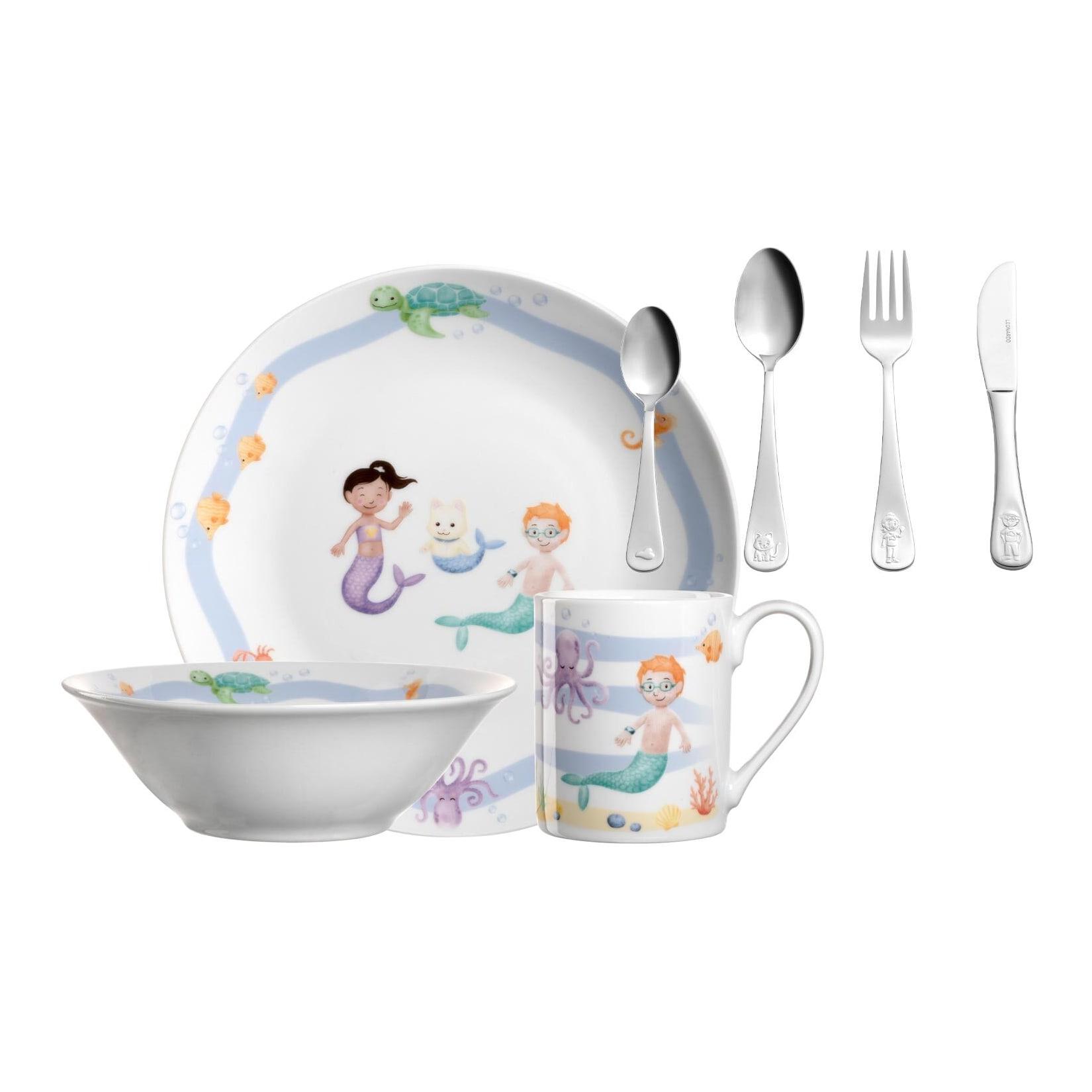Leonardo Kindergeschirr Set mit Besteck BAMBINI AVVENTURA
