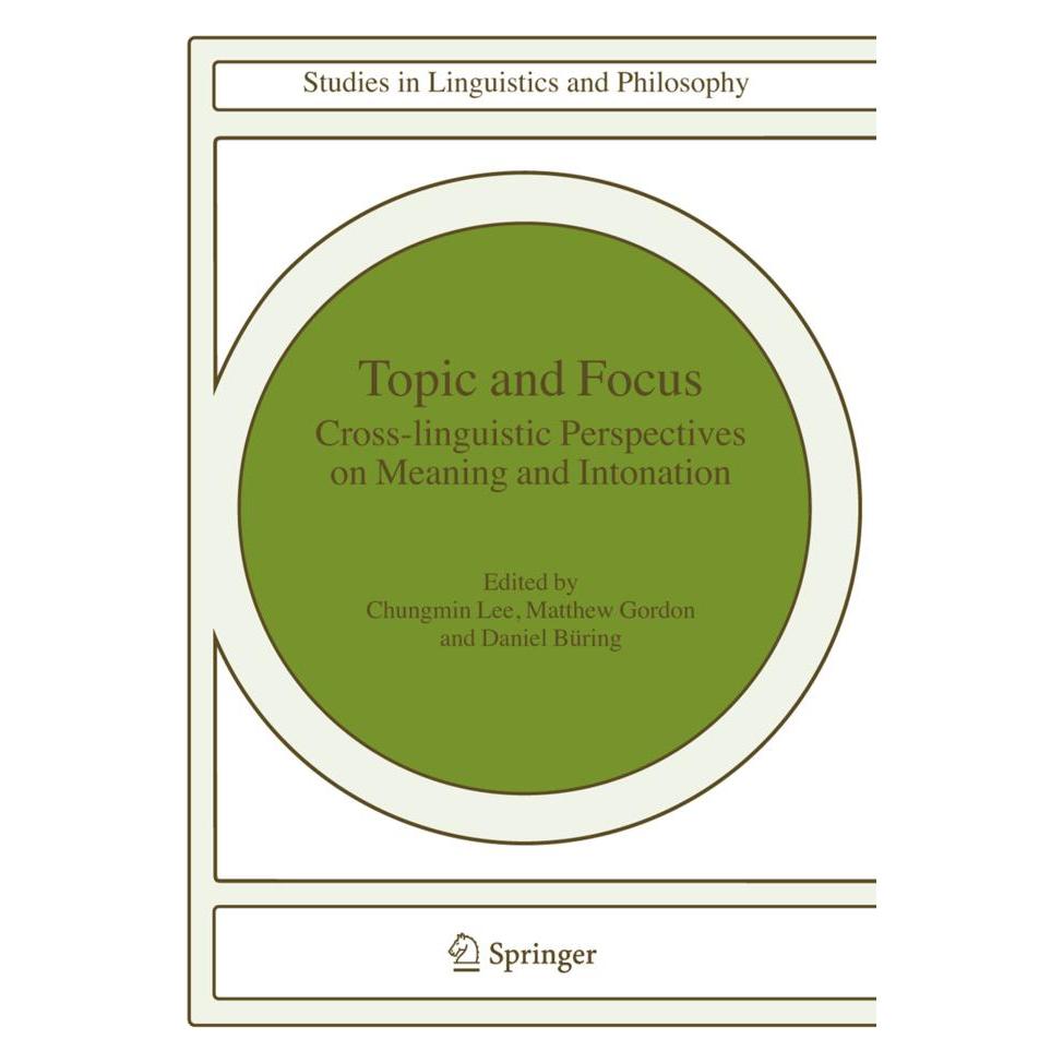 Springer Topic and Focus (Englisch, Softcover, Chungmin Lee, Matthew Gordon) (55203585)