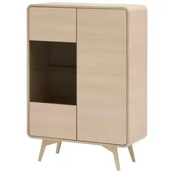 Vitrine   ¦ holzfarben ¦ Maße (cm): B: 90 H: 130
