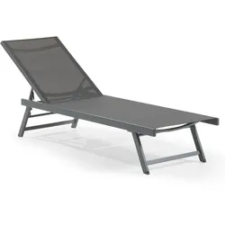 Leco Aluminium Sonnenliege "Elina" mit klappbaren Füßen,anthrazit,