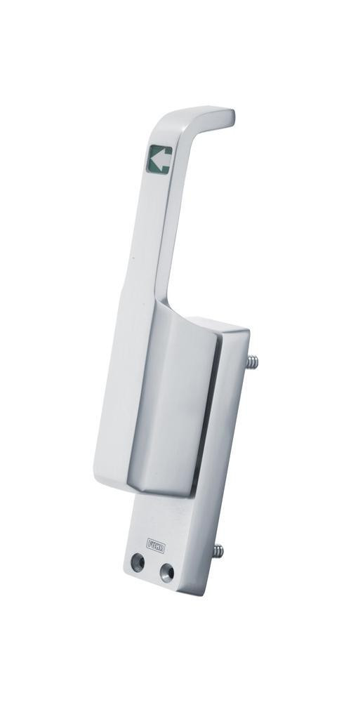 Fuhr Trtreibriegel 980 DIN links, zilverkleurig geanodiseerd lichtmetaal, ronde stang 10 mm, 23 mm