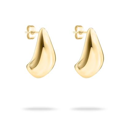 Paar Ohrstecker TAMARIS "Schmuck Geschenk Edelstahl Ohrringe Organic Shapes", gold (gelbgoldfarben), Ohrringe, Damen, Edelstahl